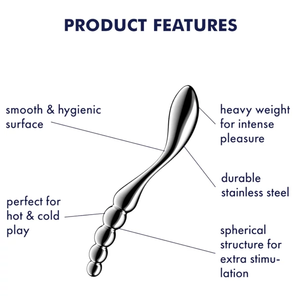 Satisfyer Star Force 1 - gömbös acéldildó (ezüst)