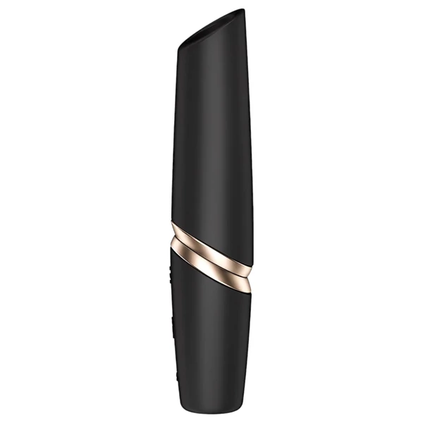 Satisfyer Perfect Kiss - rúzs vibrátor (fekete)