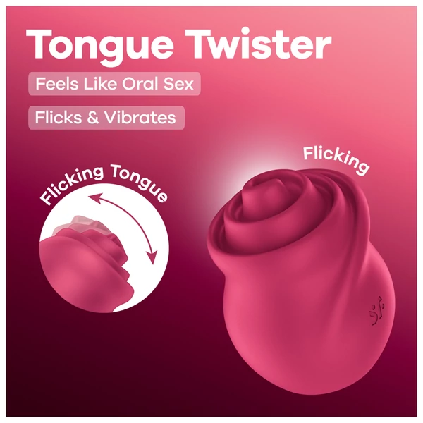 Satisfyer Tongue Twister - forgó nyelves csiklóvibrátor (pink)