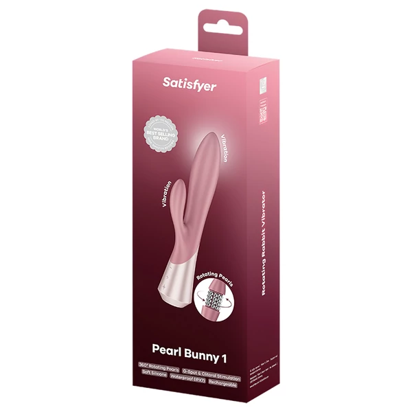 Satisfyer - Pearl Bunny 1 forgógyöngyös nyuszivibrátor (pink)
