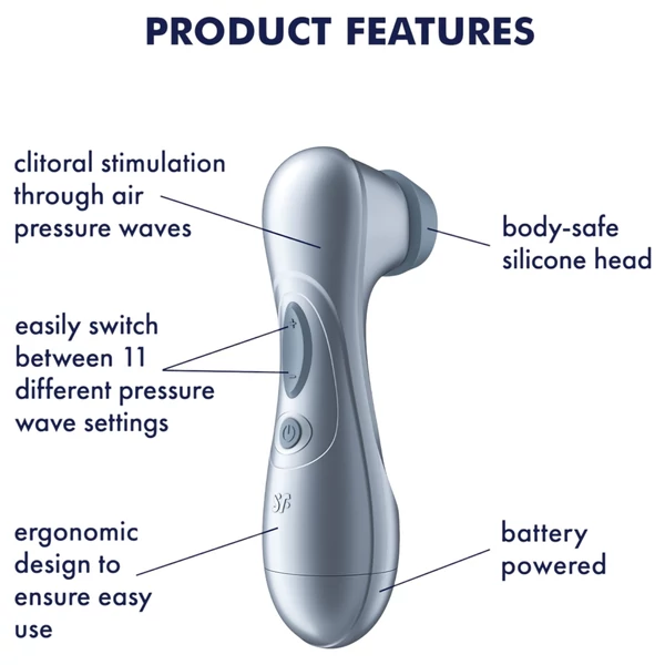 Satisfyer Pro2 Gen2 - léghullámos csiklóizgató (kék)