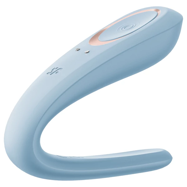 Satisfyer Double Classic - párvibrátor (kék)