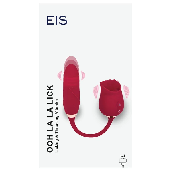 EIS Ooh La La - nyaló, lökő vibrátor (piros)
