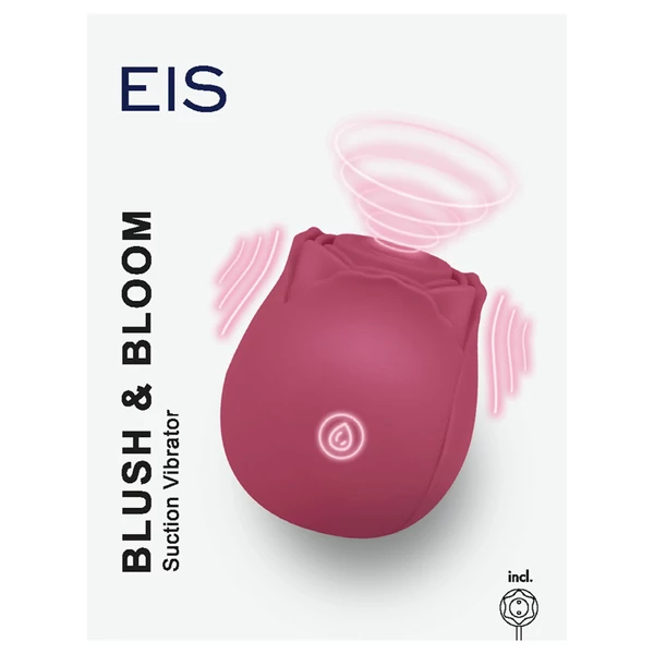 EIS Blush&Bloom - szívó rezgő vibrátor (piros)