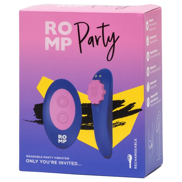 ROMP Party - távirányítós bugyivibrátor (lila)