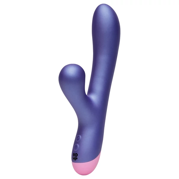 ROMP Pulse - G-pont vibrátor léghullámos csiklóizgatóval (lila)