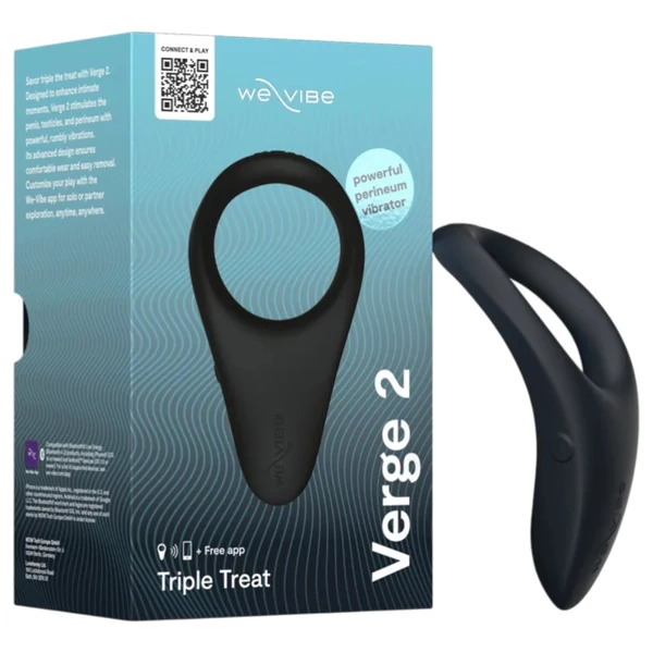 We-Vibe Verge 2 - App-vezérelt vibrációs péniszgyűrű, férfiaknak (fekete)