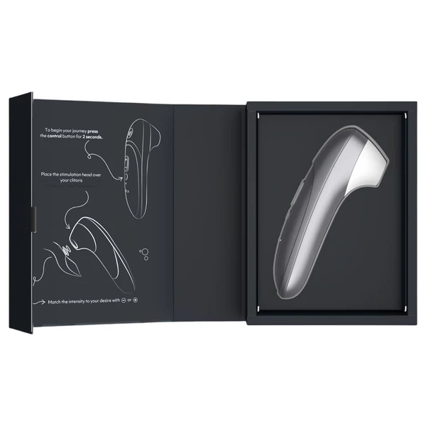 Womanizer Pro - léghullámos csiklóizgató (szürke)