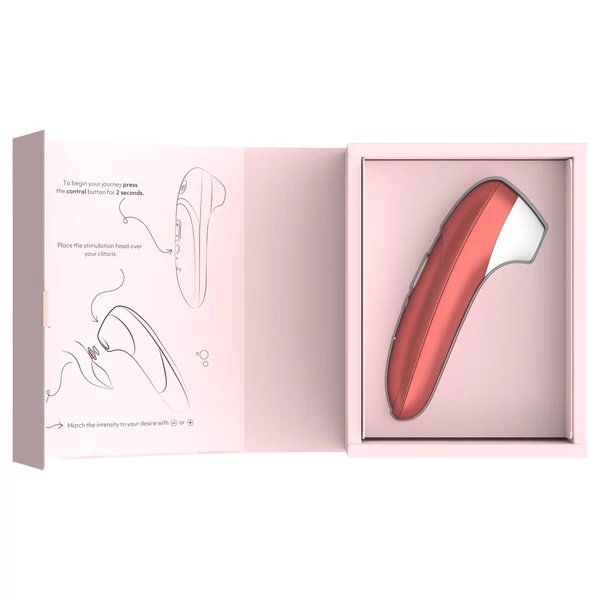 Womanizer Pro - léghullámos csiklóizgató (piros)