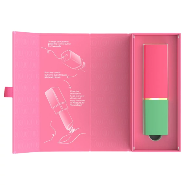 Womanizer Beauty - rúzs alakú léghullámos csiklóizgató (zöld)