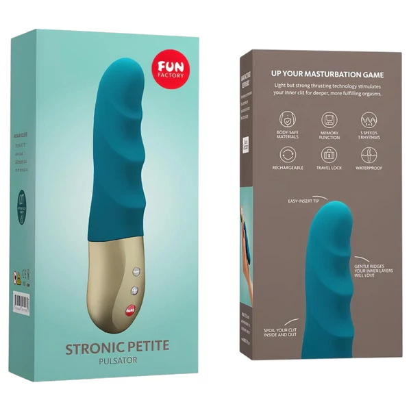 Fun Factory Stronic Petite - bordázott vibrátor (zöld)
