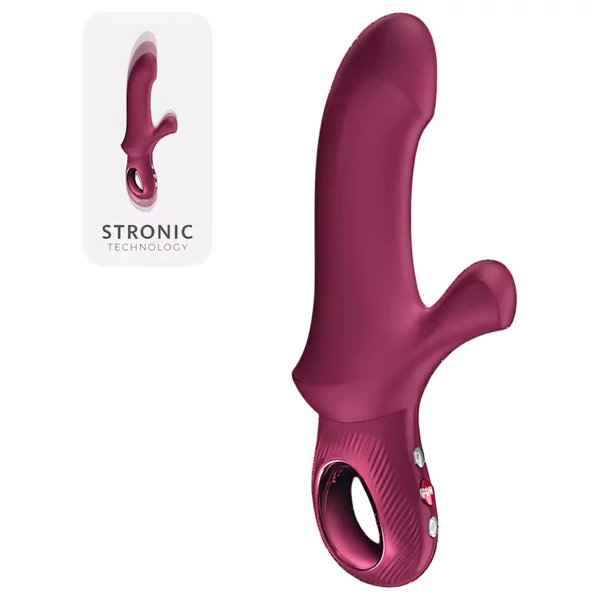Fun Factory Bi Stronic Curve - lökő csiklókaros vibrátor (piros)