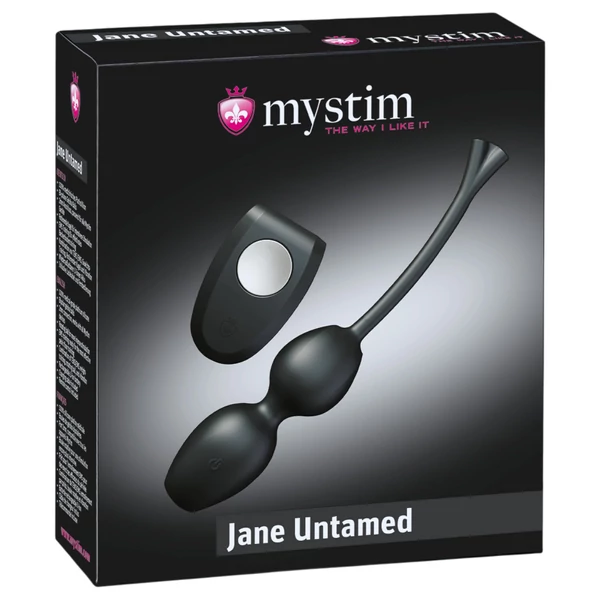 mystim Jane Untamed - vibrációs gésagolyó duó (fekete)