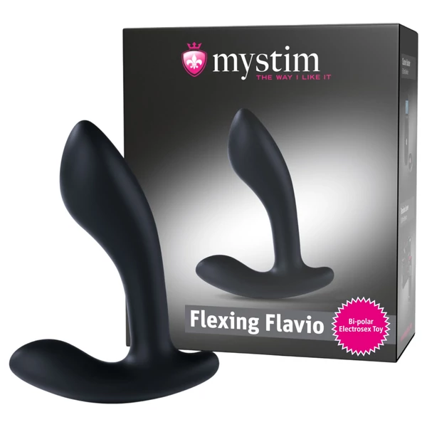 mystim Flexing Flavio - elektro prosztata vibrátor (fekete)