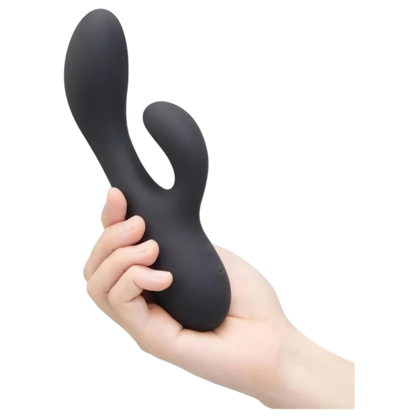 le Wand Soft Rabbit - 2 motoros csiklókaros vibrátor (fekete)