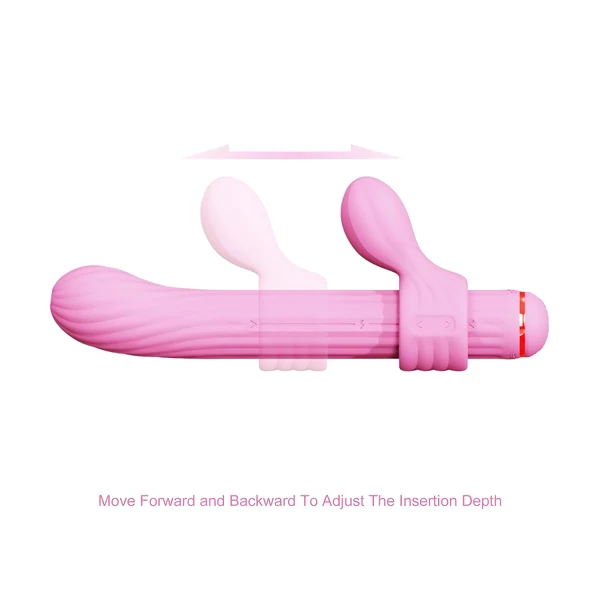 Magic Stick - vibrátor, cserélhető feltétekkel (pink)