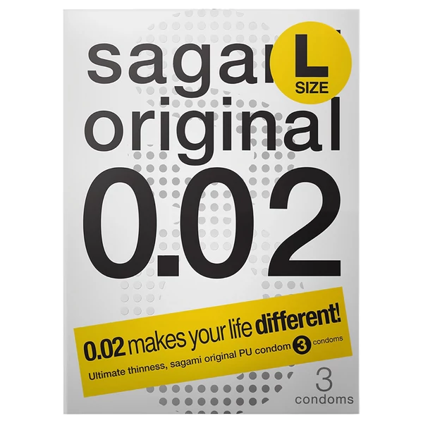 Sagami Original 0,02 L - óvszer - 58 mm (3 db)