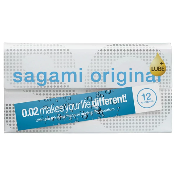 Sagami Original 0.02 - extra síkosított óvszer - 55 mm (12 db)
