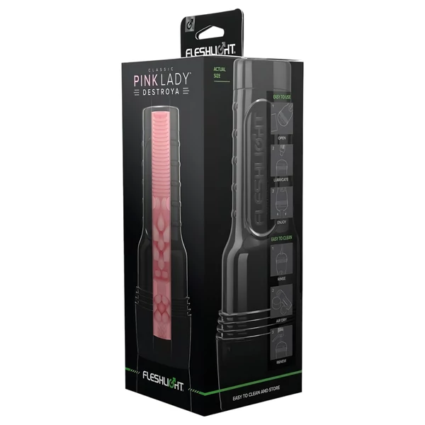 Fleshlight Pink Lady Destroya - élethű művagina tokban (natúr)