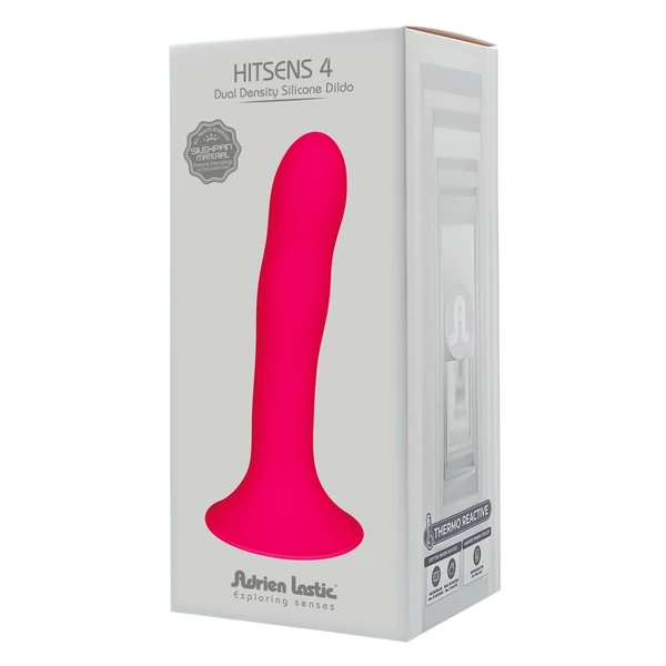 Hitsens 4 - alakítható, tapadótalpas hullámos dildó (pink)