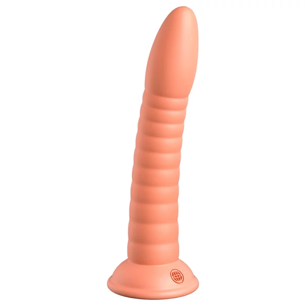 Dillio Wild Thing - barázdált dildó (19 cm) - narancs