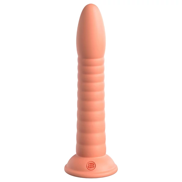 Dillio Wild Thing - barázdált dildó (19 cm) - narancs