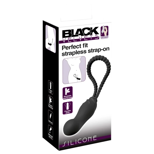 Black Velvets Perfect Fit - felcsatolható dildó (fekete)