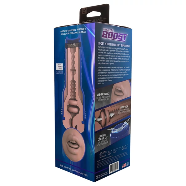 Fleshlight Boost Blow - élethű száj maszturbátor (testszínű)