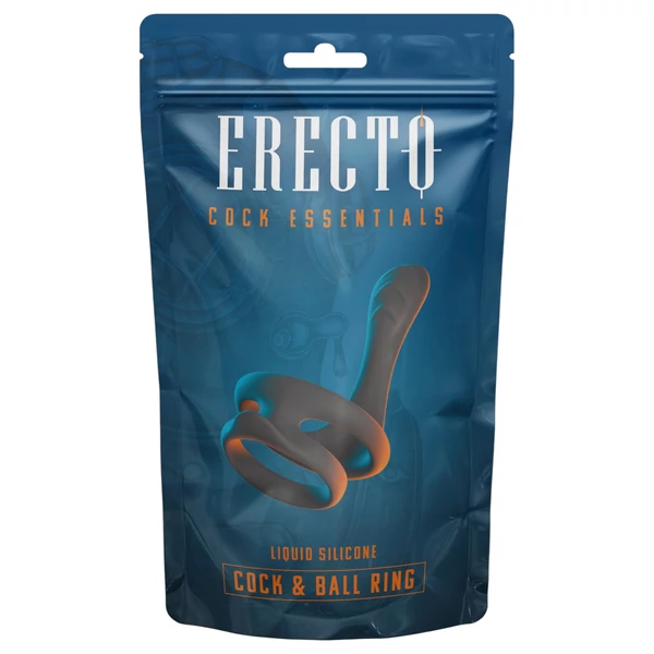 Erecto - pénisz- és heregyűrű (fekete)