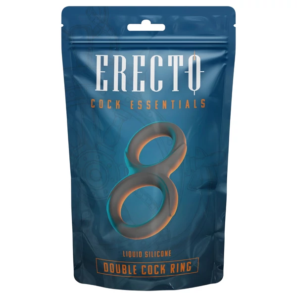 Erecto - dupla péniszgyűrű (fekete)