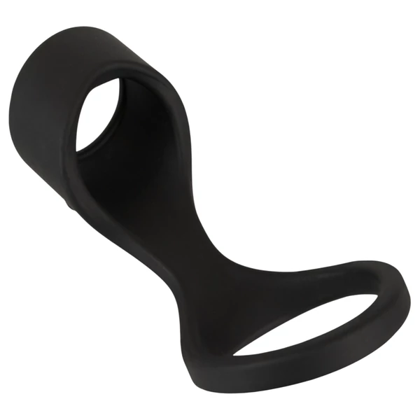 Erecto - 2in1 péniszgyűrű (fekete)