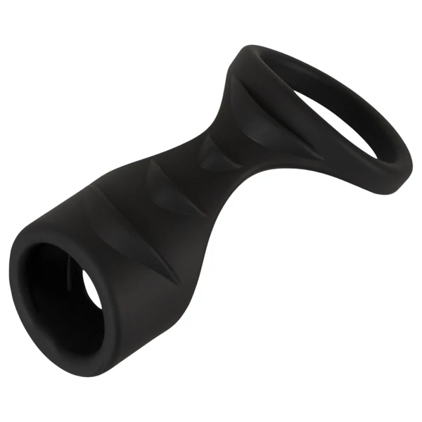 Erecto - 2in1 péniszgyűrű (fekete)