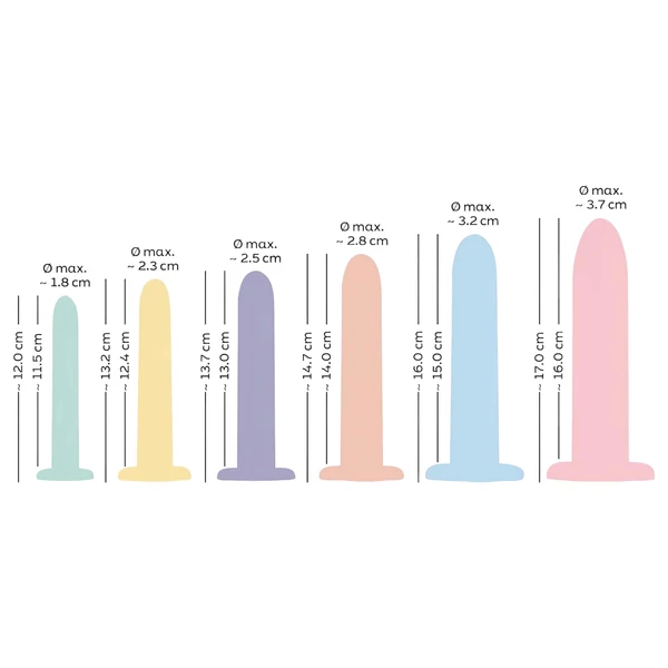 You2Toys - Six in a Row - dildó trainer szett - 6 db (színes)