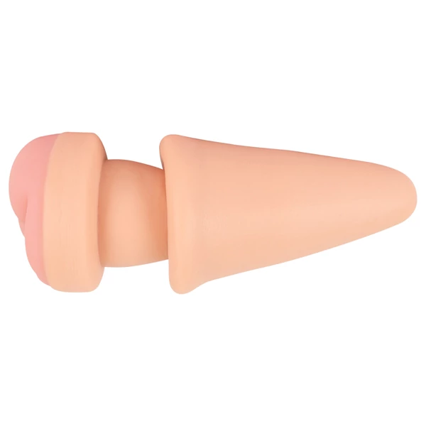 Nature Skin - anál plug és péniszköpeny (natúr)