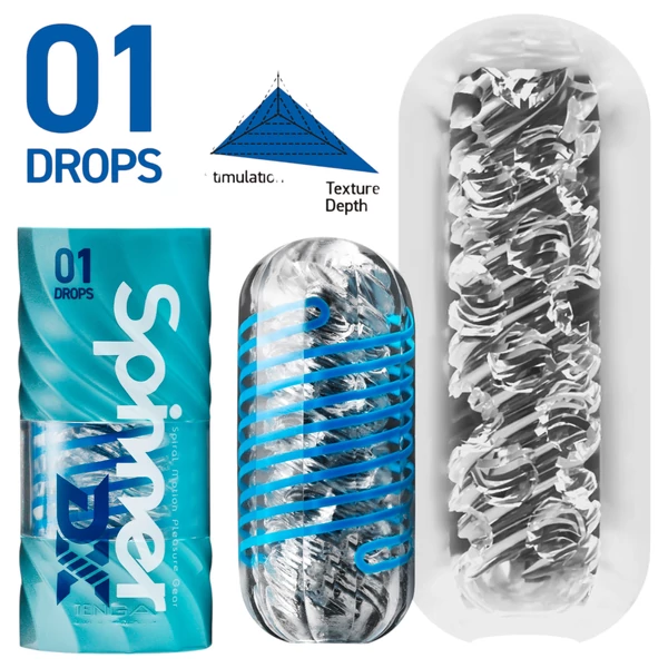 TENGA Spinner DX - maszturbátor (átlátszó)