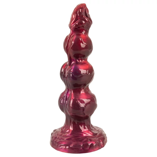 Beasty Cocks - Werewolf Willie dildó tapadókoronggal - bordó (21 cm)
