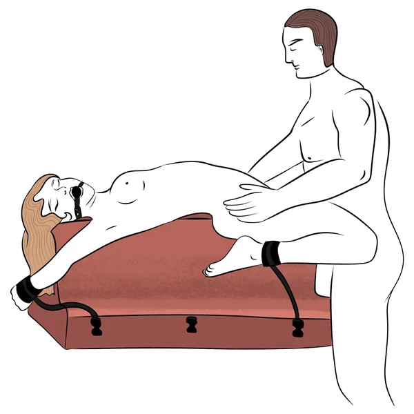 Liberator - szexpárna bilincsekkel (fekete)