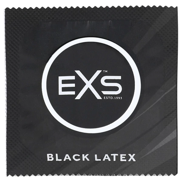 EXS Black - latex óvszer (fekete, 12 db)