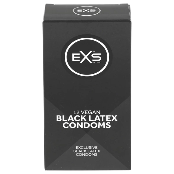 EXS Black - latex óvszer (fekete, 12 db)