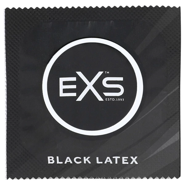 EXS Black - latex óvszer (fekete, 100 db)