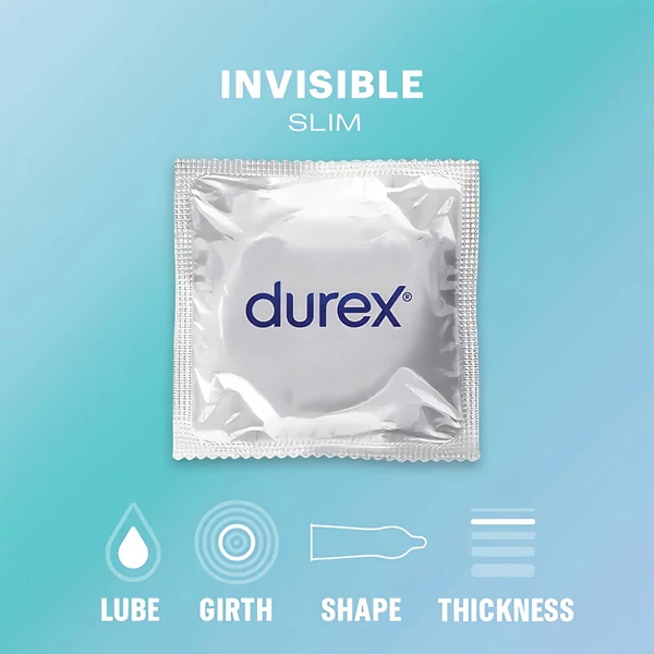 Durex Invisible Slim - vékony óvszer (10 db)