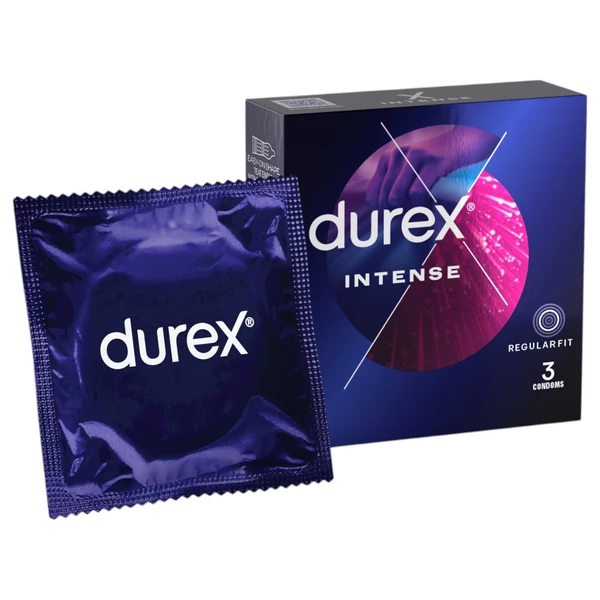 Durex Intense - bordázott és pontozott óvszer (3 db)