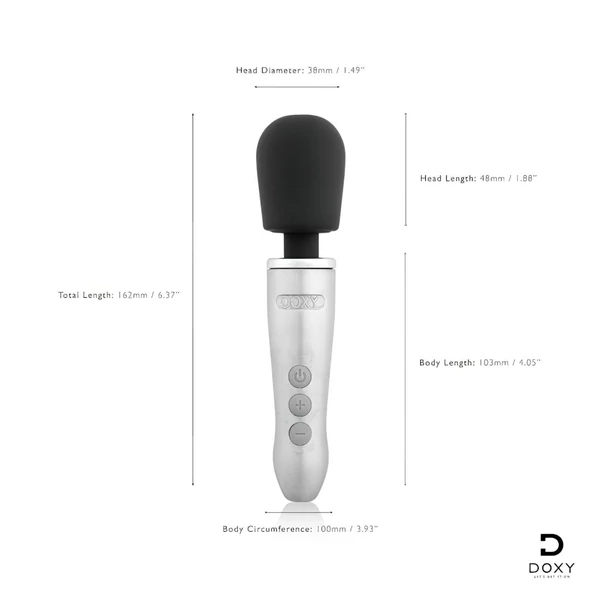 Doxy Go - masszírozó vibrátor (ezüst)