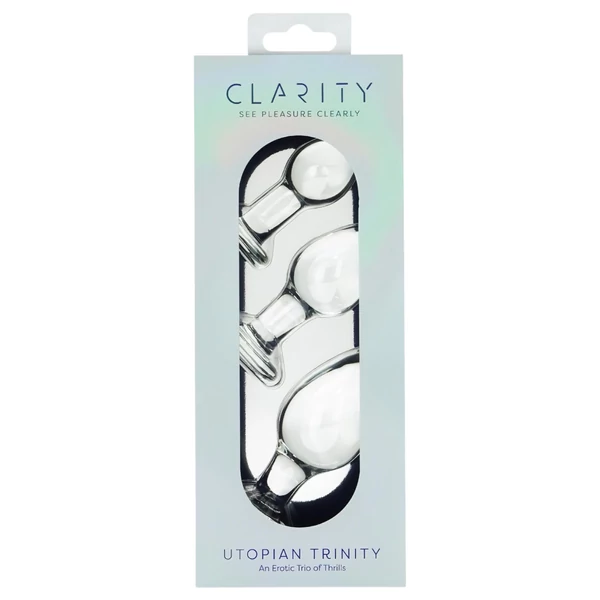 Clarity Utopian Trinity - üveg análkúp szett (átlátszó)
