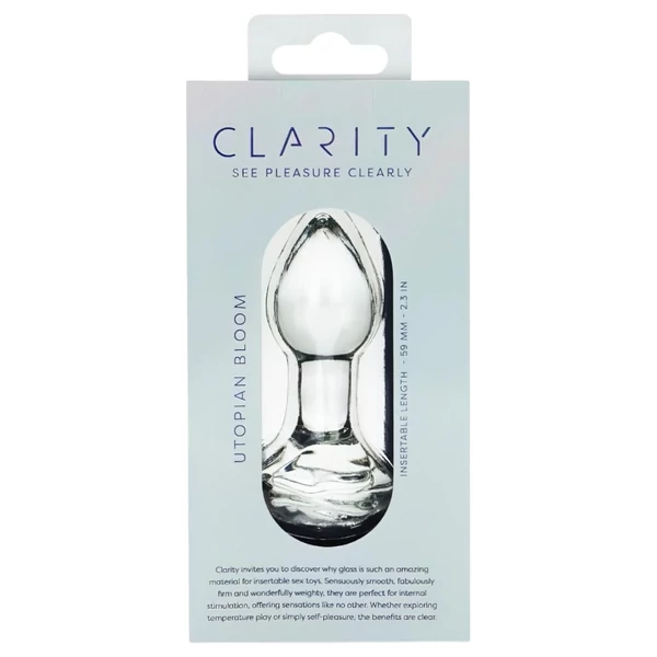 Clarity Utopian Bloom - üveg análkúp (átlátszó)