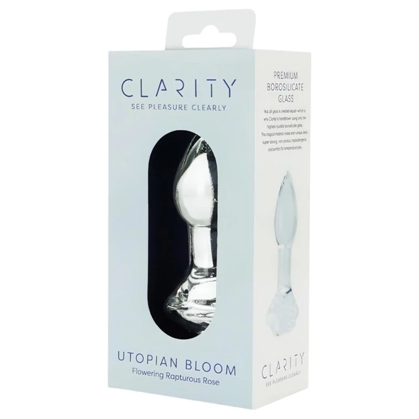 Clarity Utopian Bloom - üveg análkúp (átlátszó)