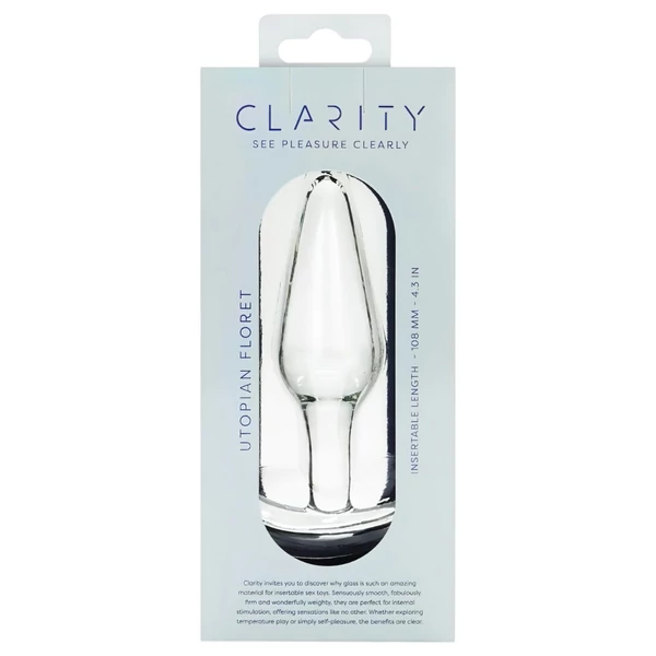 Clarity Utopian Floret - üveg análkúp (átlátszó)