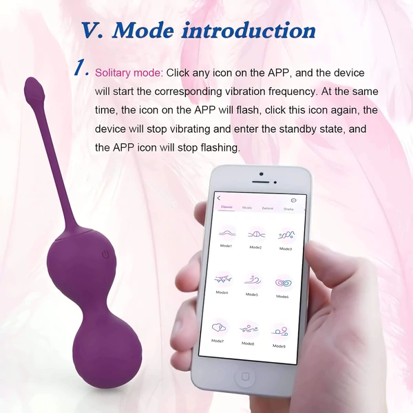 Lonely Winni - App-vezérelt vibrációs tojás (pink)