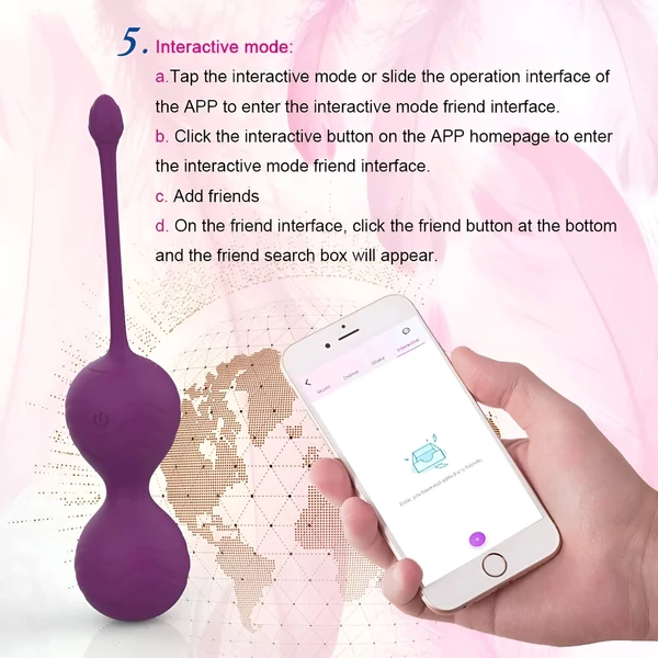 Lonely Winni - App-vezérelt vibrációs tojás (pink)