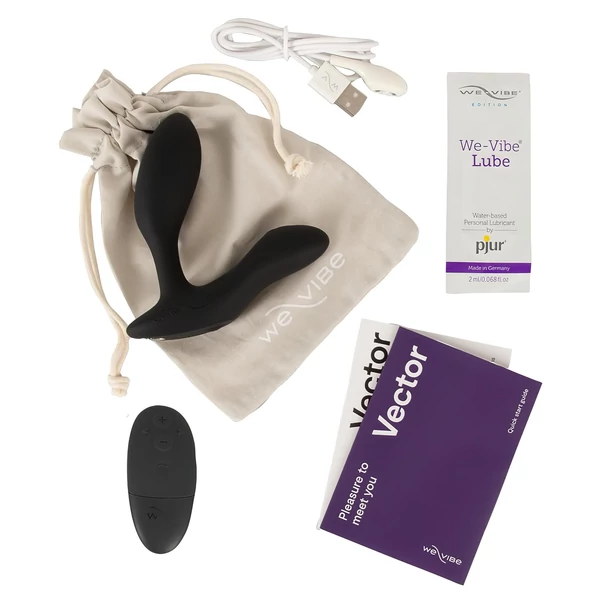 We-Vibe Vector+ – App-vezérelt análvibrátor (fekete)